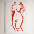 Red Curves. Oil on canvas. Leonardo Glauso.