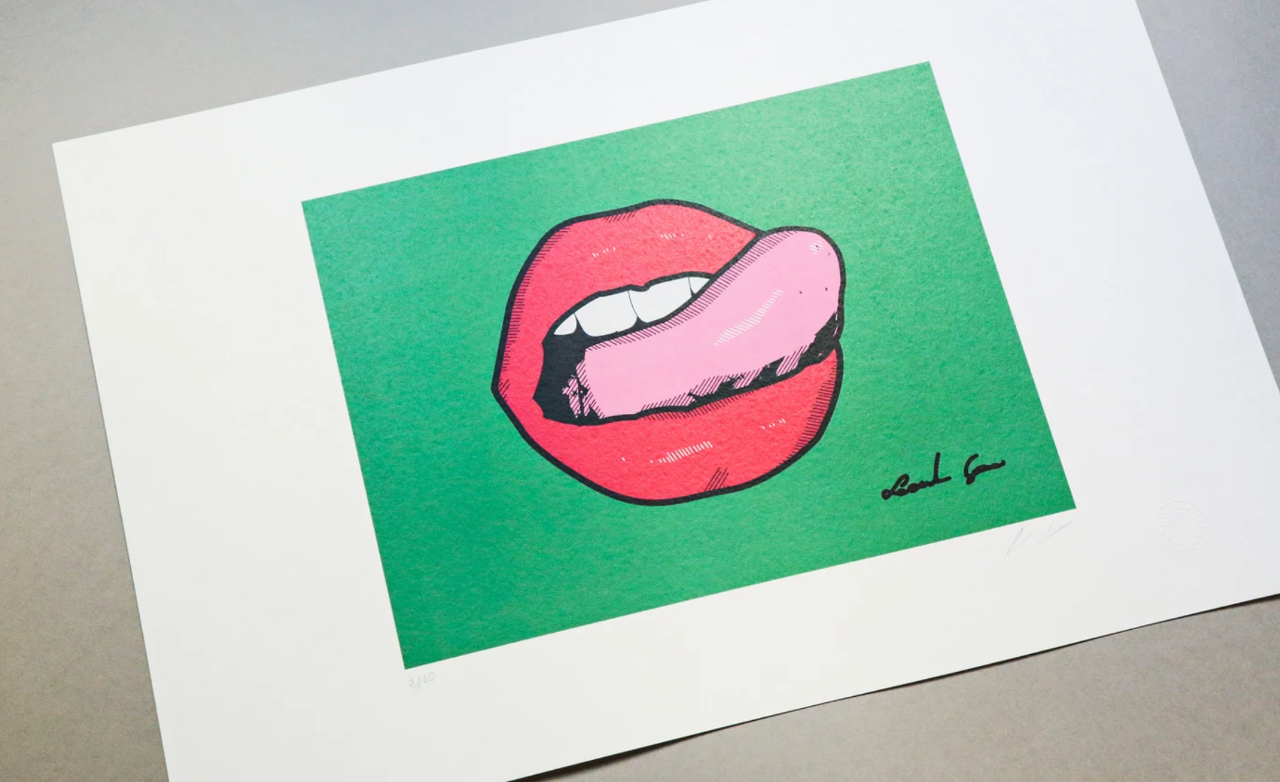 Mouth. Collectible work of art. Fine art print. Leonardo Glauso (Leonardo Glauso)