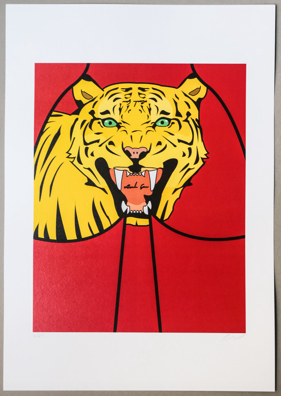 Back Tiger. Collectible work of art. Fine art print. Leonardo Glauso (1989)